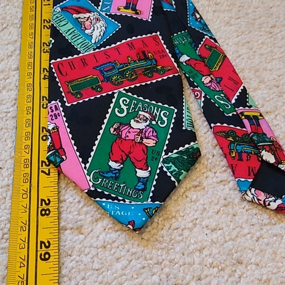 Vintage Christmas Postcard Tie. Addiction. Standard Size. - Picture 4 of 6